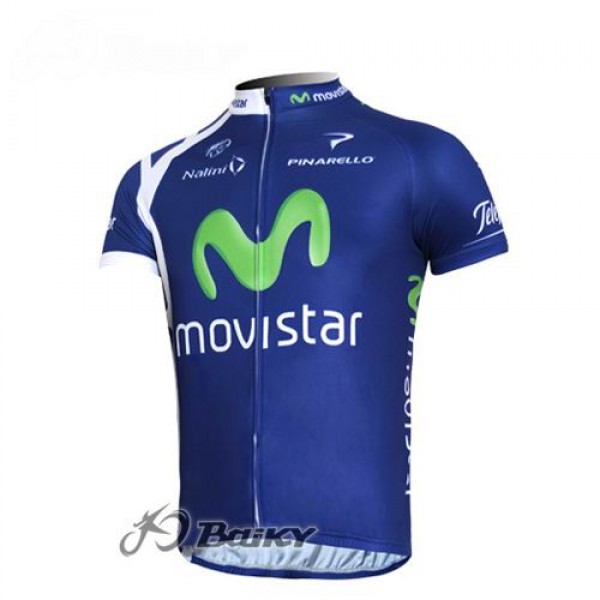 Movistar Team Radtrikot Kurzarm Blau