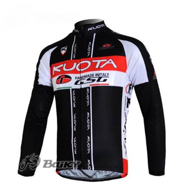 Kuota GSG Pro Team Fahrradtrikot Langarm Schwarz Rot