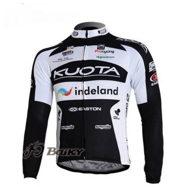 Kuota Indeland Pro Team Fahrradtrikot Langarm Schwarz Weiß
