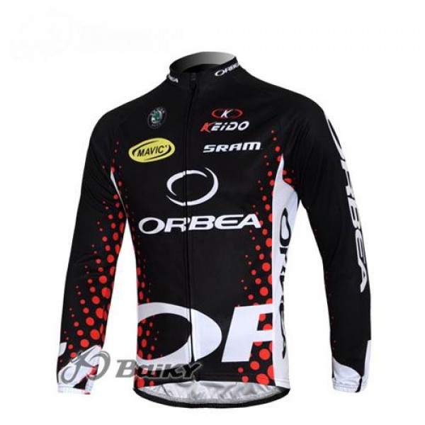 Orbea Pro Team Fahrradtrikot Langarm Schwarz Rot