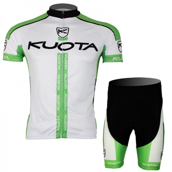 2013 KUOTA Radtrikot Kurzarm und Kurz Radhose Kits Weiß Grün