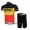 BMC Racing Radbekleidung Radtrikot Kurzarm und Fahrradhosen Kurz Rot Gelb