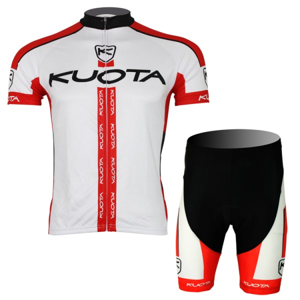 2013 KUOTA Radtrikot Kurzarm und Kurz Radhose Kits Weiß Rot
