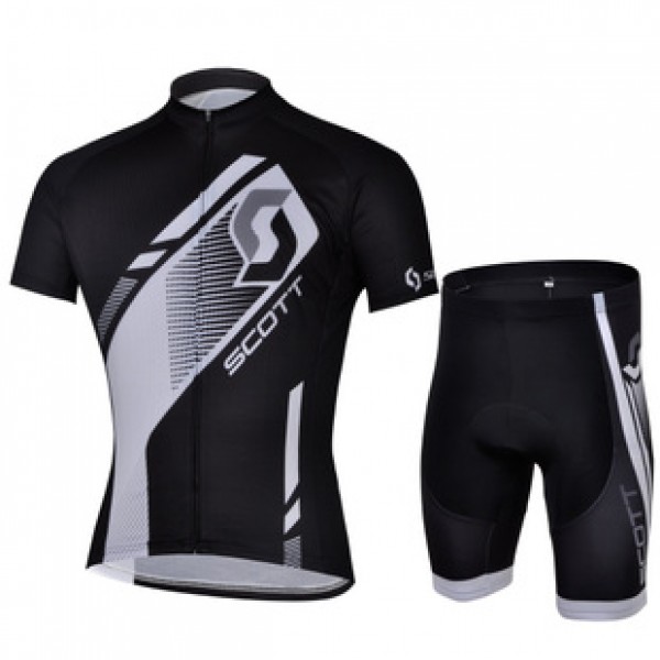 2013 Scott Racing Radtrikot Kurzarm und Kurz Radhose Kits Schwarz