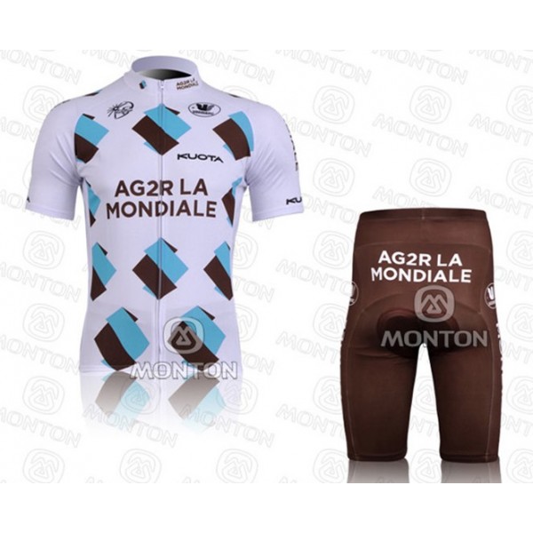Ag2r La Mondiale Radtrikot Kurzarm Kurz Radhose Kits