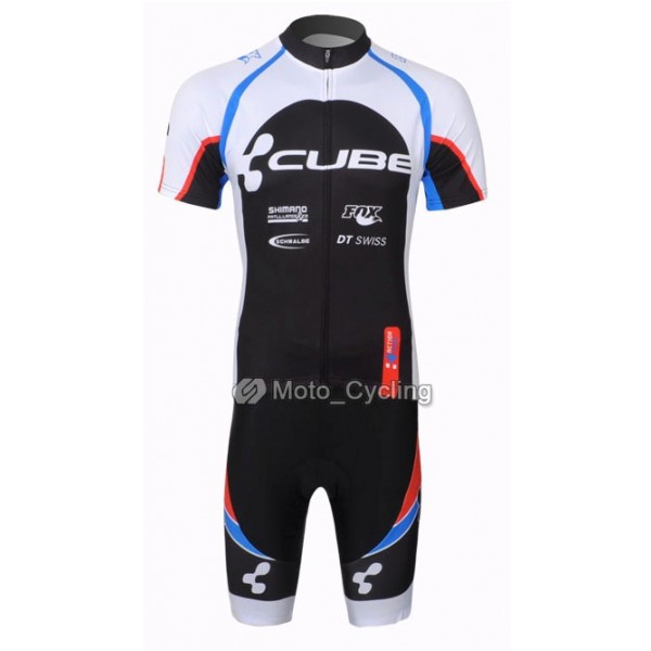 2013 Cube Radtrikot Kurzarm und Kurz Radhose Kits Weiß Schwarz