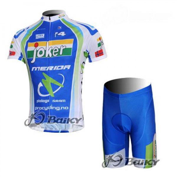 Joker Merida Pro Team Norwegen Radtrikot Kurzarm Kurz Radhose Kits Grün