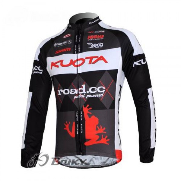 Kuota SRAM Road Pro Team Fahrradtrikot Langarm Schwarz Weiß