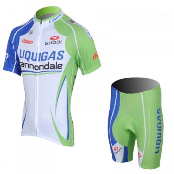 2013 Liquigas Cannondale Pro Team Radtrikot Kurzarm und Kurz Radhose Kits Grün