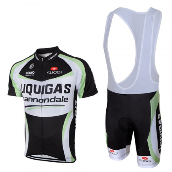 2012 Liquigas Cannondale Pro Team Fahrradbekleidung Satz Fahrradtrikot Kurzarm Trikot und Kurz Trägerhose Schwarz