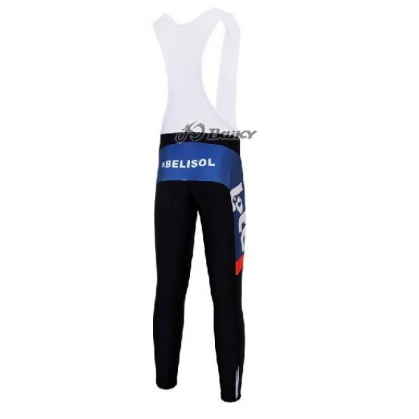 Lotto Belisol Pro Team Lang Trägerhose Weiß Blau