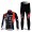MHW Cube Racing Team Fahrradbekleidung Radtrikot Satz Langarm und Lange Fahrradhose Rot Schwarz