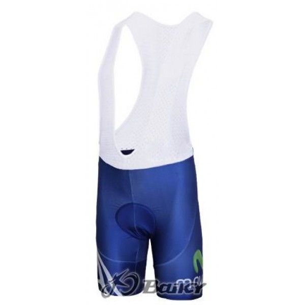Movistar Team Kurz Trägerhose Blau