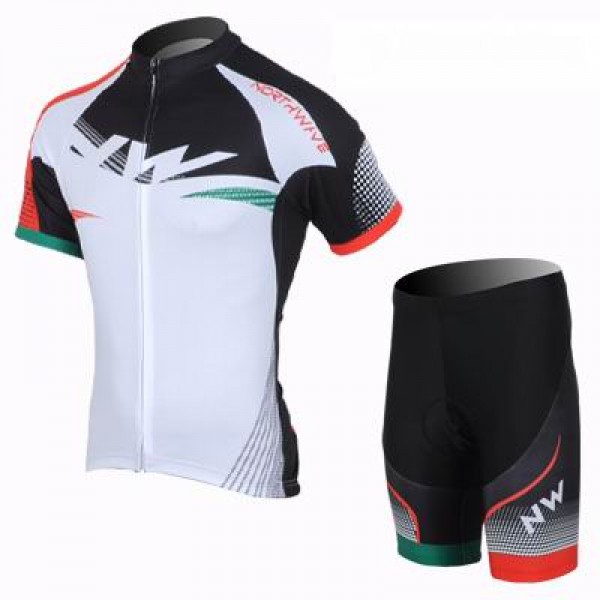 2013 Northwave Radtrikot Kurzarm und Kurz Radhose Kits Weiß Rot