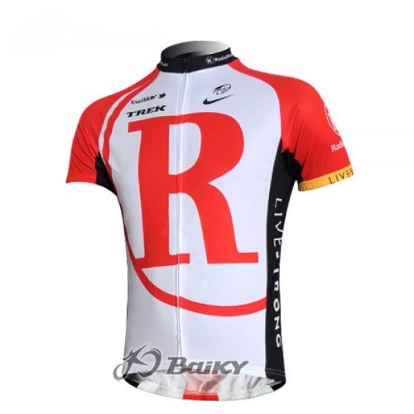 RadioShack Trek Pro Team Radtrikot Kurzarm Rot Weiß