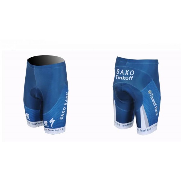 2013 Saxo Bank Tinkoff Pro Team Radtrikot Kurzarm und Kurz Radhose Kits Blau