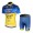 2013 Saxo Bank Tinkoff Pro Team Radtrikot Kurzarm und Kurz Radhose Kits Blau Gelb