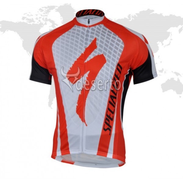 Specialized Radtrikot Kurzarm Weiß Rot Schwarz 2013