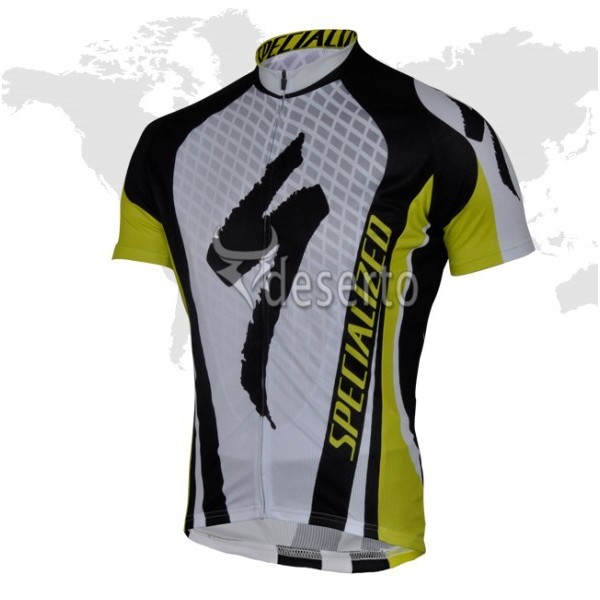 Specialized Radtrikot Kurzarm Weiß Schwarz Gelb 2013