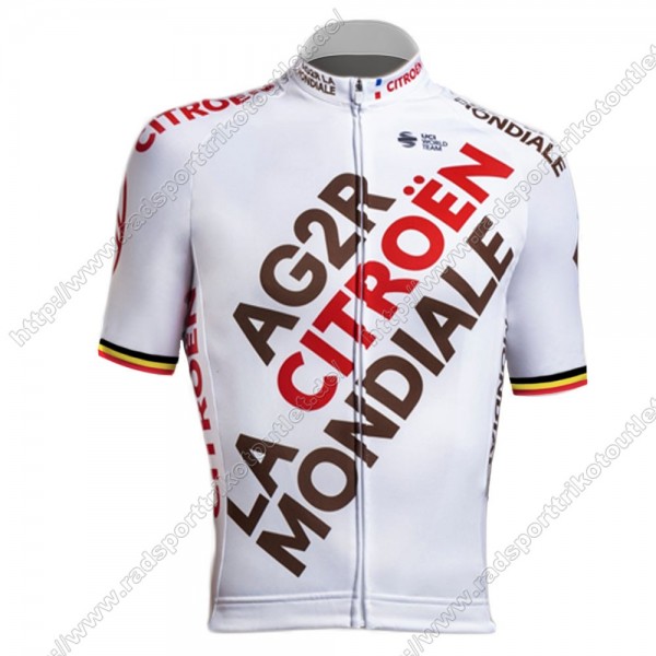 Profiteams Ag2r Mondiale Citroen 2021 belgium Radbekleidung Satz Trikot Kurzarm+Trägerhosen Set Outl