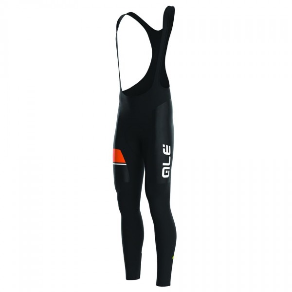 2016 ALE PLUS URANO Lang Trägerhose-Schwarz ORANGE FLUO