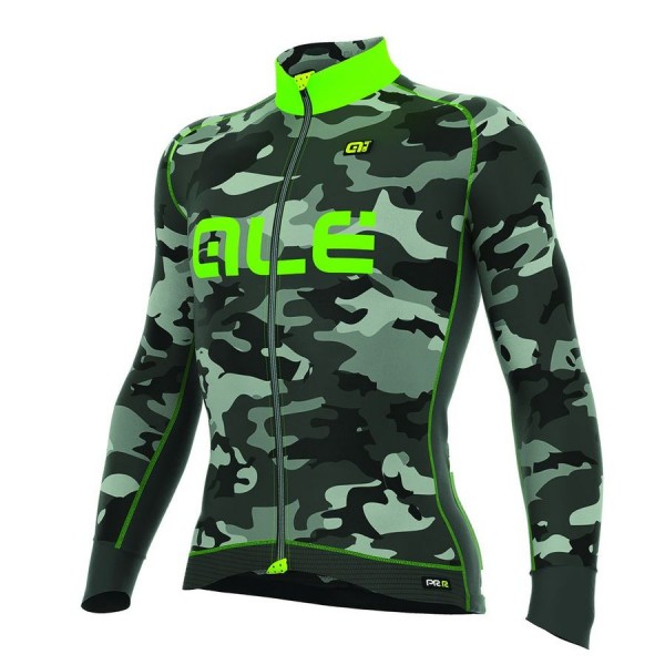 2016 ALE CAMO Radtrikot Langarm-FANGO ORANGE FLUO