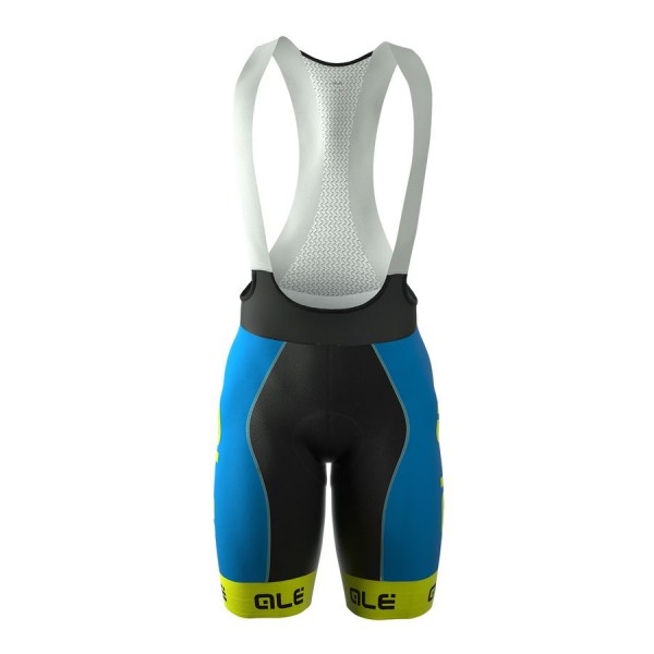 2016 Ale Graphics PRR Bermuda Fahrradbekleidung Kurz Trägerhose blau