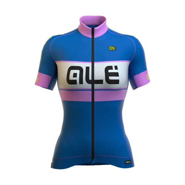 2016 ALE Damen Graphics PRR Bermuda Radtrikot Kurzarm blau