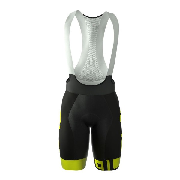 2016 Ale Graphics PRR Arcobaleno schwarz gelbs Fluo Fahrradbekleidung Kurz Trägerhose