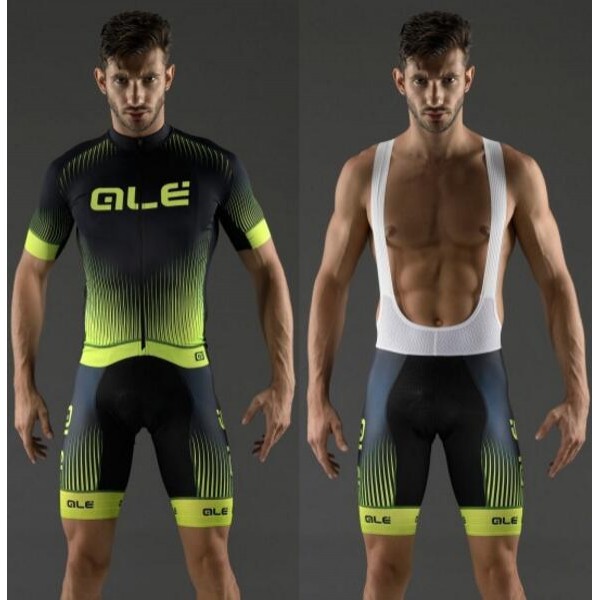 2016 ALE PRR Krakatoa Fahrradbekleidung Satz Fahrradtrikot Kurzarm Trikot und Kurz Trägerhose