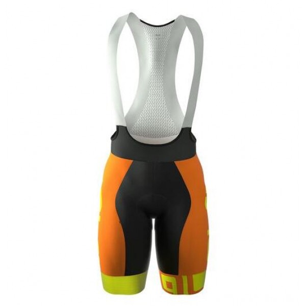 2016 Ale Graphics PRR Arcobaleno Fahrradbekleidung Kurz Trägerhose orange