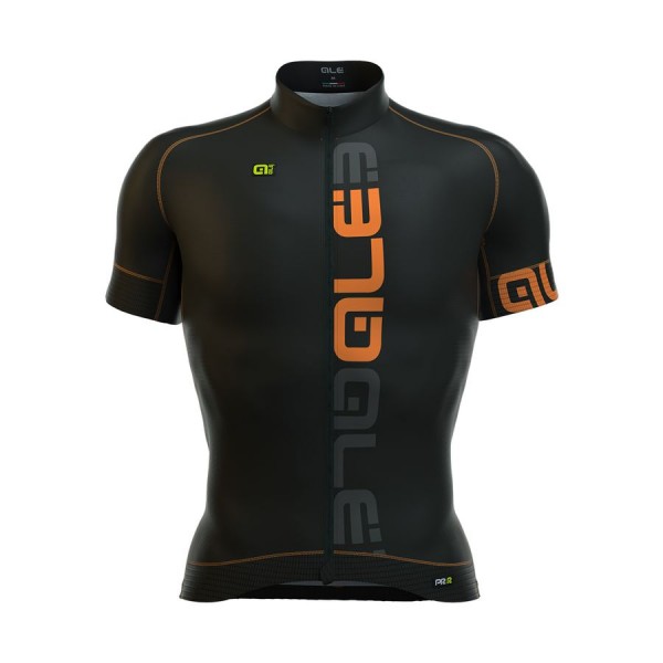 2016 ALE Graphics PRR Nominal-schwarz Orange Radtrikot Kurzarm