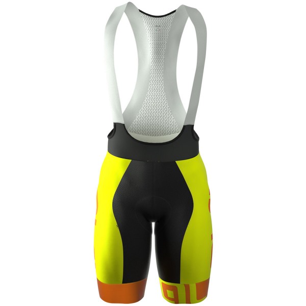 2016 Ale Graphics PRR Arcobaleno Fahrradbekleidung Kurz Trägerhose gelbs Fluo