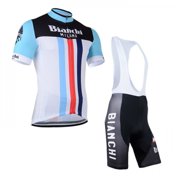 2016 Bianchi Fahrradbekleidung Satz Fahrradtrikot Kurzarm Trikot und Kurz Trägerhose