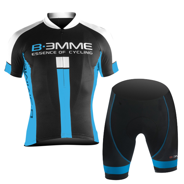 2016 Biemme schwarz blau fahrradbekleidung Radtrikot Kurzarm und Fahrradhosen Kurz