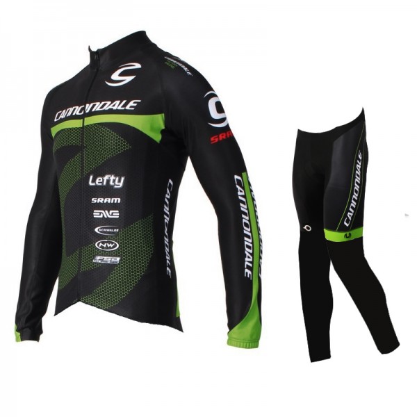 2016 Cannondale Pro Fahrradbekleidung Radtrikot Satz Langarm und Lange Fahrradhose