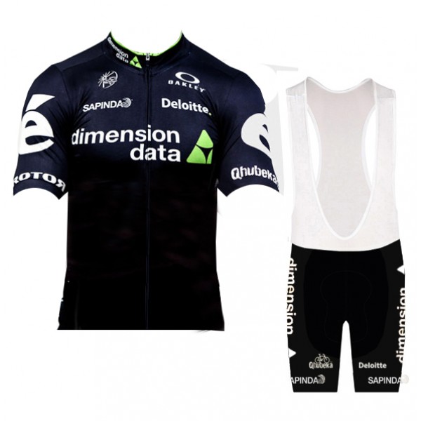 2016 Dimension Data Fahrradbekleidung Satz Fahrradtrikot Kurzarm Trikot und Kurz Trägerhose 03