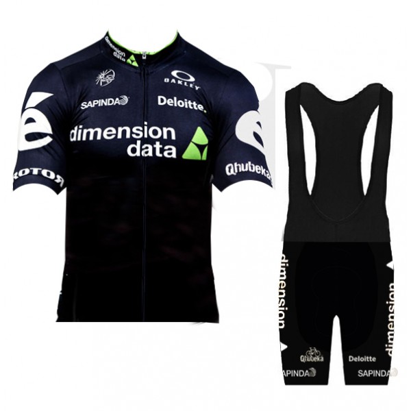 2016 Dimension Data Fahrradbekleidung Satz Fahrradtrikot Kurzarm Trikot und Kurz Trägerhose 02