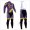 2016 Direct Energie purple Fahrradbekleidung Radtrikot Satz Langarm und Lange Trägerhose