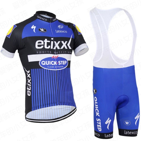 2016 2016 ETIXX-QUICK STEP Fahrradbekleidung Satz Fahrradtrikot Kurzarm Trikot und Kurz Trägerhose