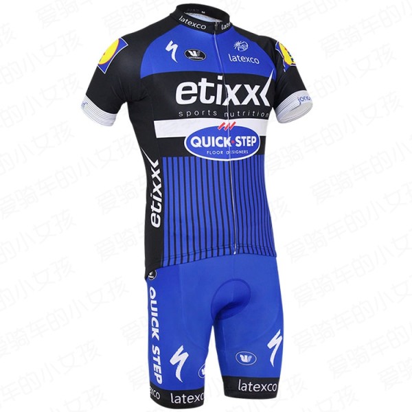 2016 ETIXX-QUICK STEP Radbekleidung Radtrikot Kurzarm und Fahrradhosen Kurz Blau