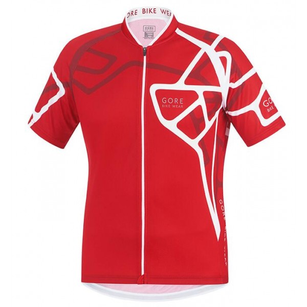 2016 GORE Element Adrenalin II rot Weiß Radtrikot Kurzarm