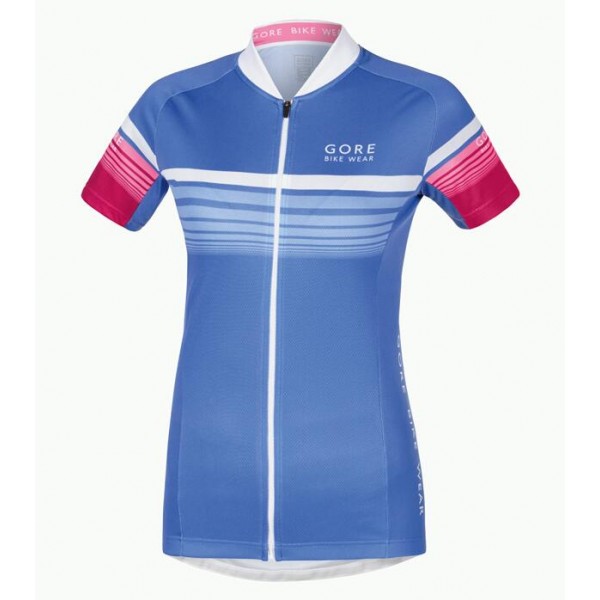 2016 GORE Radtrikot Kurzarm Damen Element Speedy blau rose Fuchsie