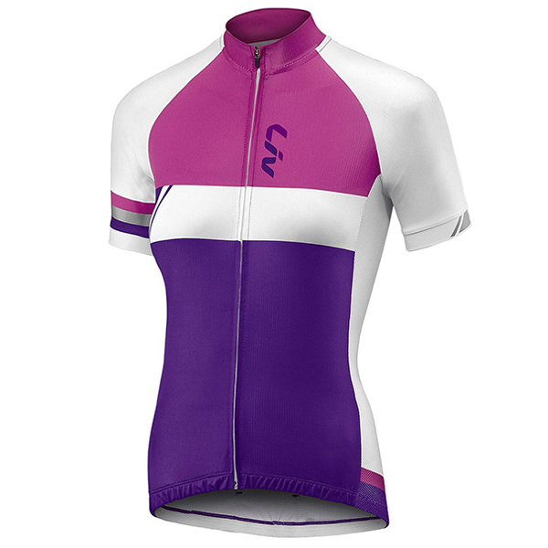 2016 Liv Damen Radtrikot Langarm paars Weiß