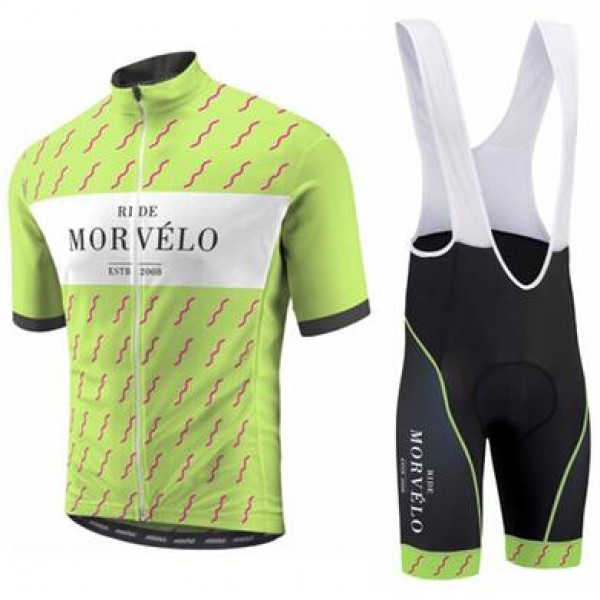 2016 Morvelo Fahrradbekleidung Satz Fahrradtrikot Kurzarm Trikot und Kurz Trägerhose 01