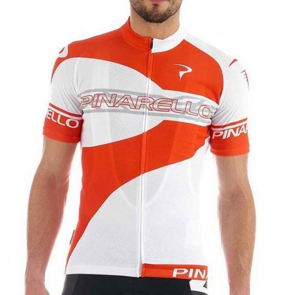 2016 Pinarello Fahrradbekleidung Kurzarm Radtrikot Weiß rot