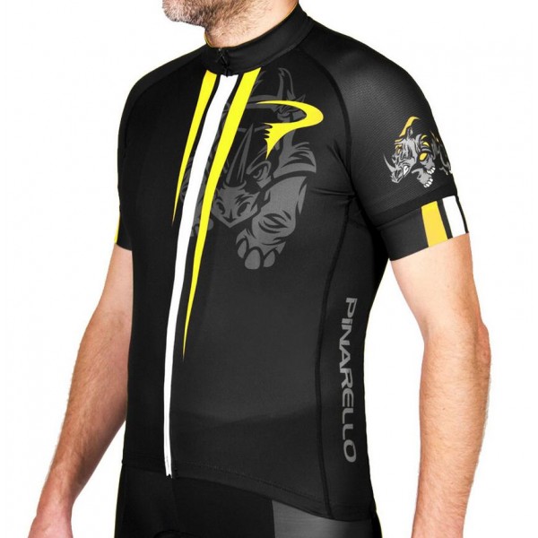 2016 Pinarello Rhino Radtrikot Kurzarm schwarz jaune