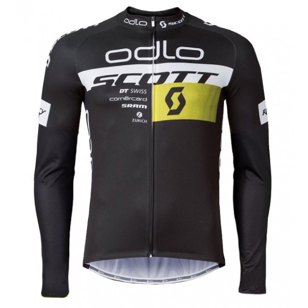 2016 Scott ODLO Team Schwarz Radtrikot Langarm