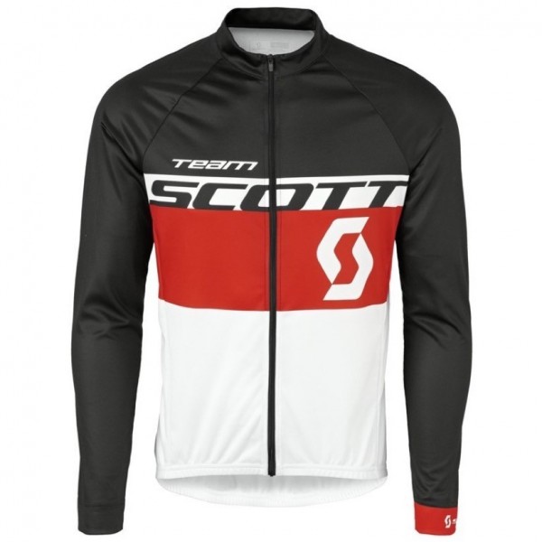 2016 Scott Team Schwarz-Rot-Weiß Radtrikot Langarm