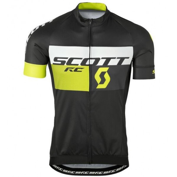 2016 Scott RC schwarz gelb Radtrikot Kurzarm
